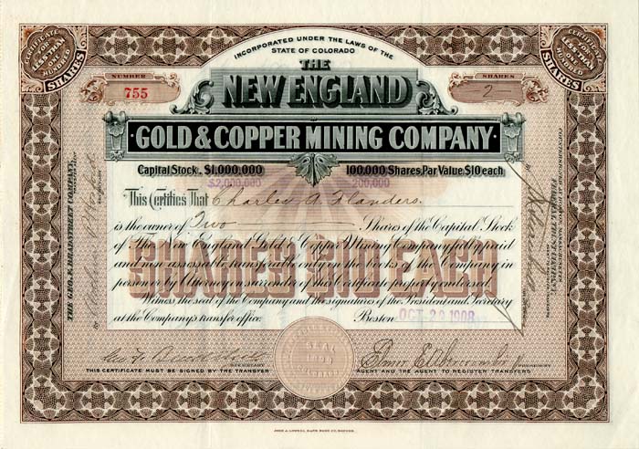 New England Gold and Copper Mining Co.